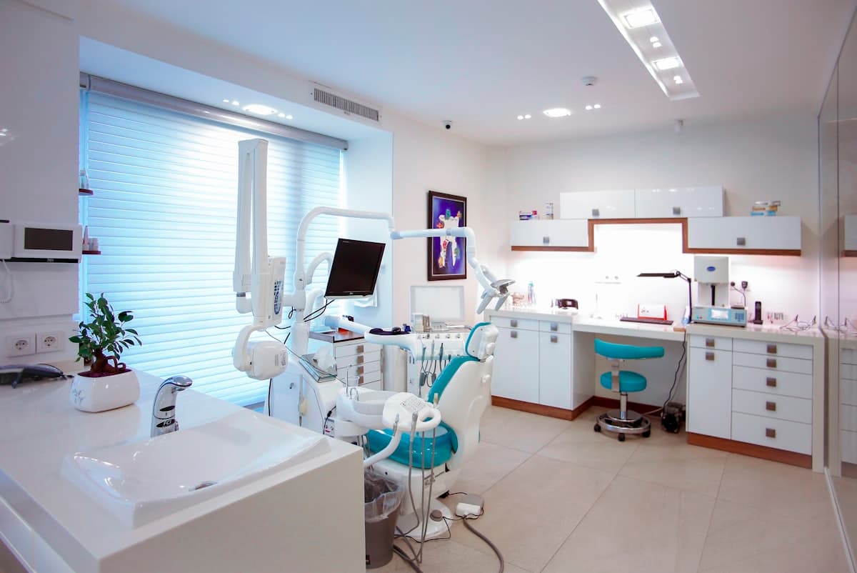 The bright, modern treatment room at Cedar & Co. Dental